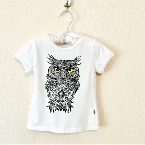 Il Gufo Owl print T-shirt Size 4 - Picture 2 of 9